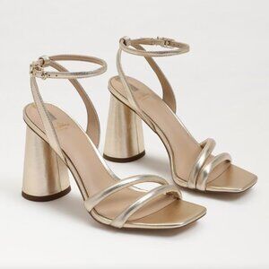 Sam Edelman Gold Kia Block Heel Sandals